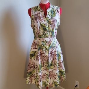 Sleeve-less Floral Print Dress